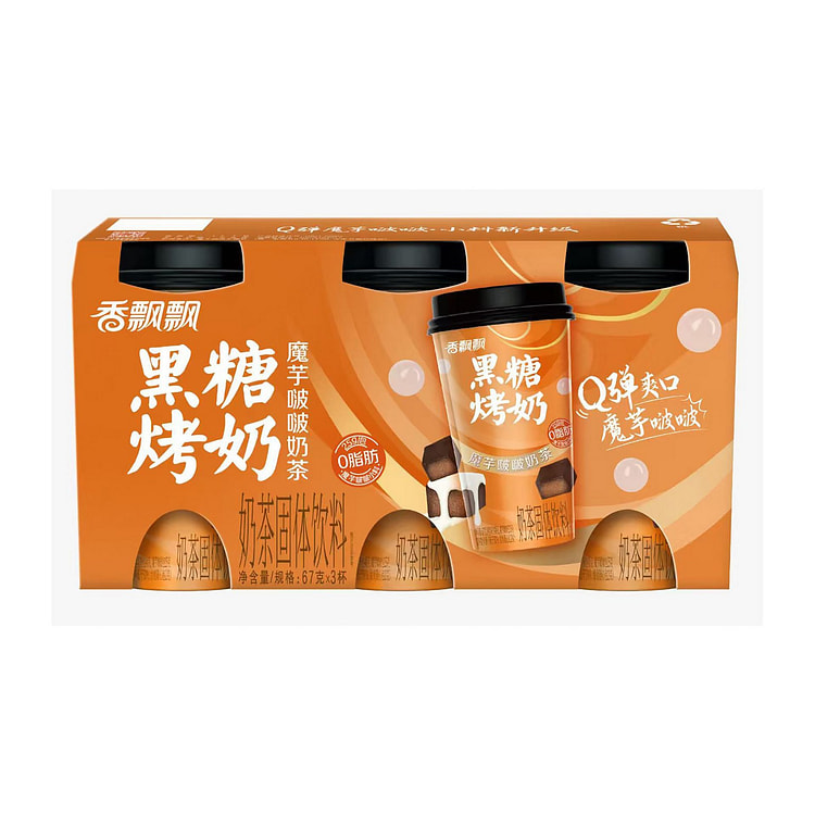 香飘飘脆波波黑糖烤奶奶茶 67g*3杯装 1 包