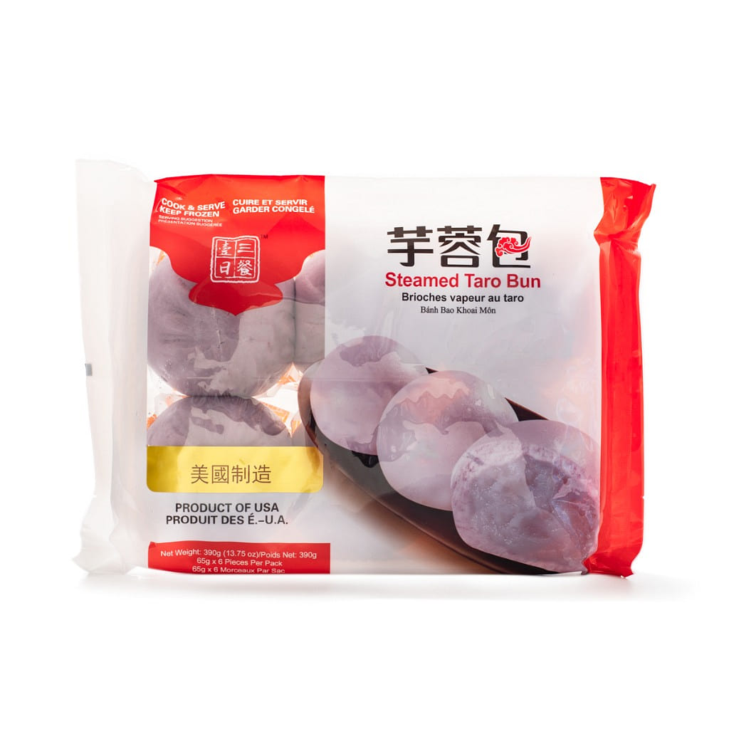 Pão de Taro Cozido no Vapor Três Refeições ao Dia, Congelado 390 grama(s)