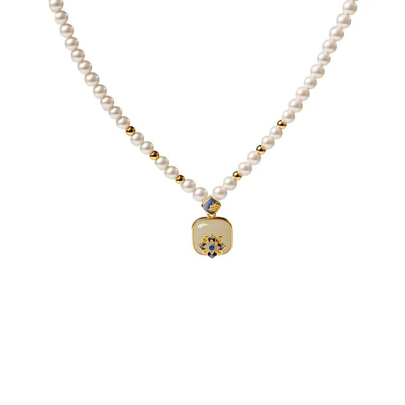 Pearl necklace senior gift 20*13mm 1 box