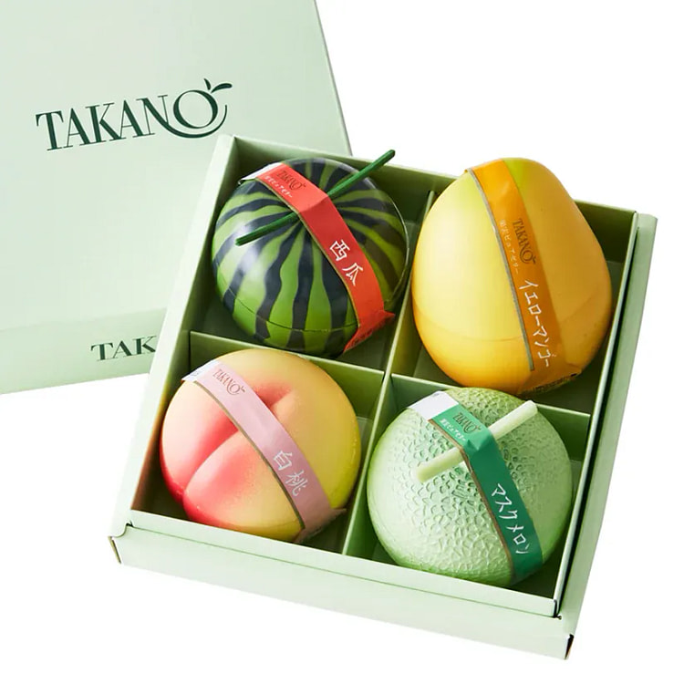 Shinjuku Takano Fruits-Flavored Jelly 4pcs Gift 1 case