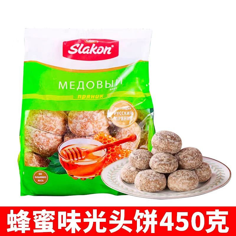 Russian imported bald cake honey flavor 450 g