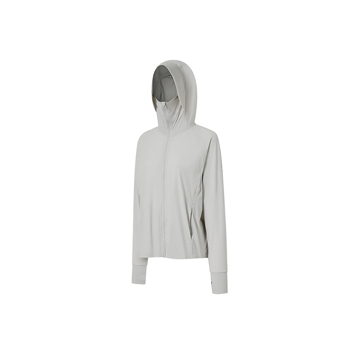 Ubras Women Anti-UV Jacket, Quick Drying Hooded Coat Jacket-Light Grey-M-Long 50 g