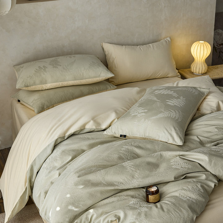 Botanic Veil Bedding Set Sage Green-Double 2000 g