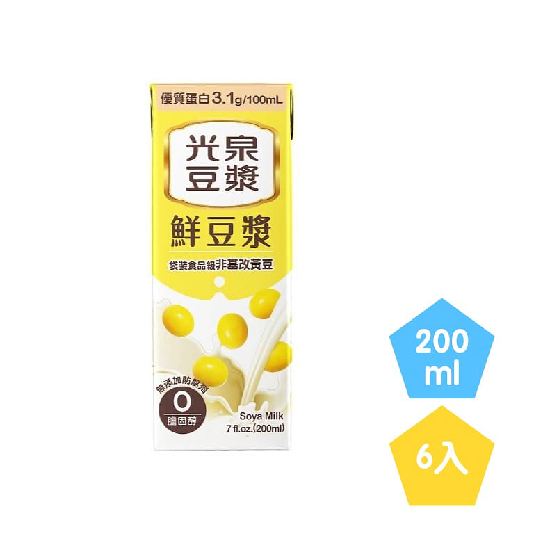 【光泉】鲜豆浆 6入 1200 毫升