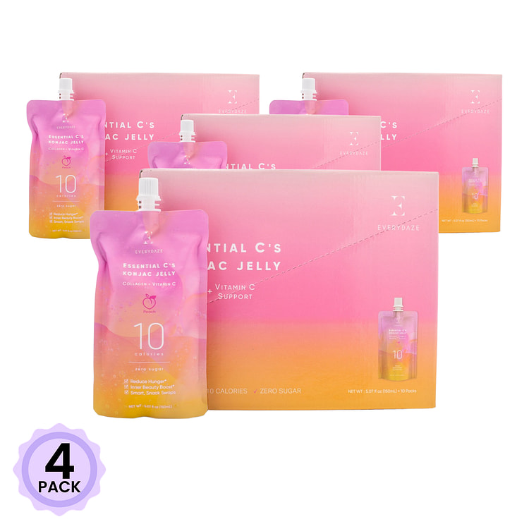 Everydaze Essential C  胶原蛋白 维生素C 果冻 桃子味 1 箱*4 包