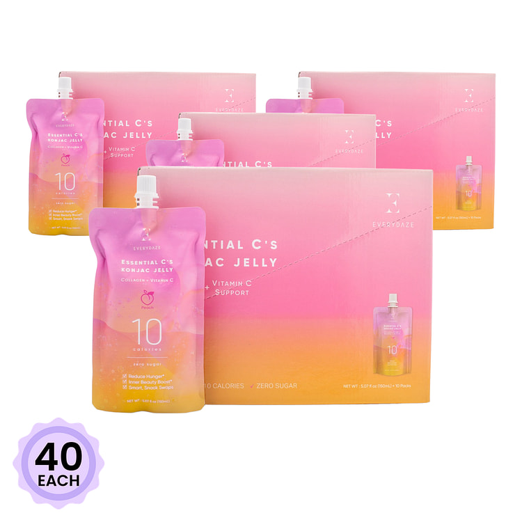 EVERYDAZE Essential C's Collagen & Vitamin C Konjac Jelly Peach Flavor 10pk