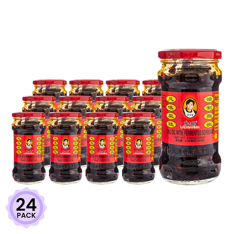 Laoganma Chili Oil with Fermented Soybeans 280 g*24 pack