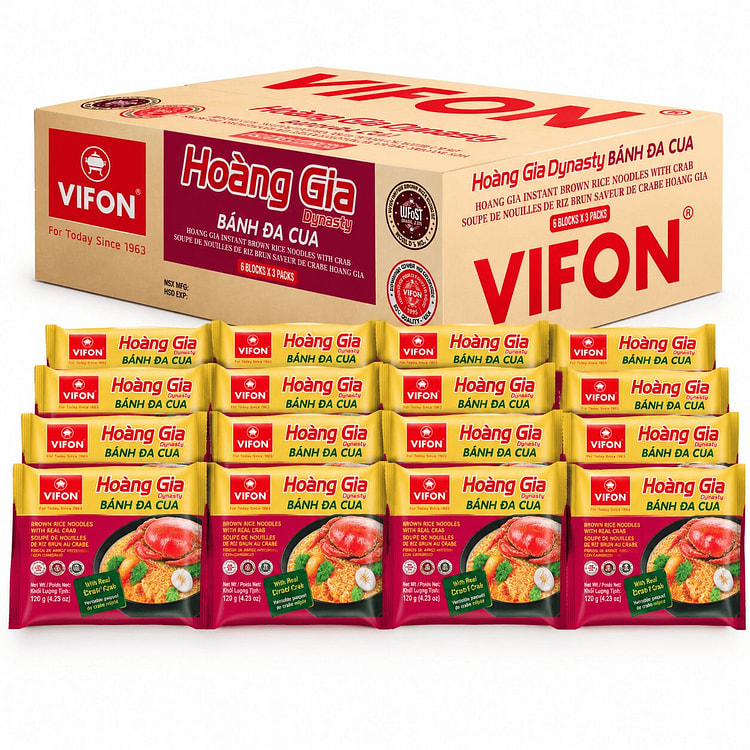 [16-PK] VIFON HOANG GIA Crab Brown Rice Noodle 4.23 oz