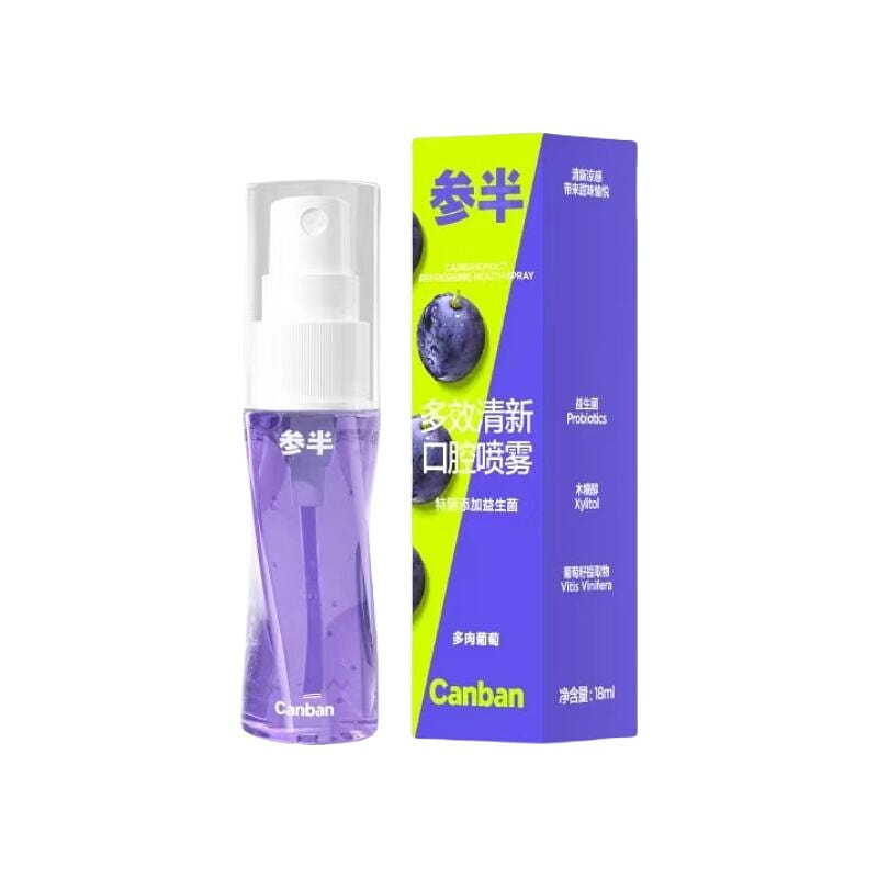 Oral Freshening Spray, Grape Flavor, Alcohol-Free 18 ml