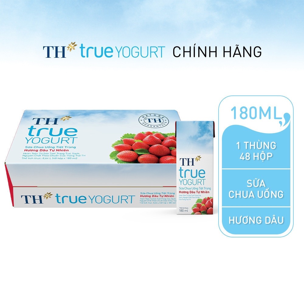 TH 真酸奶牛奶草莓味 180ml X 48 180 毫升