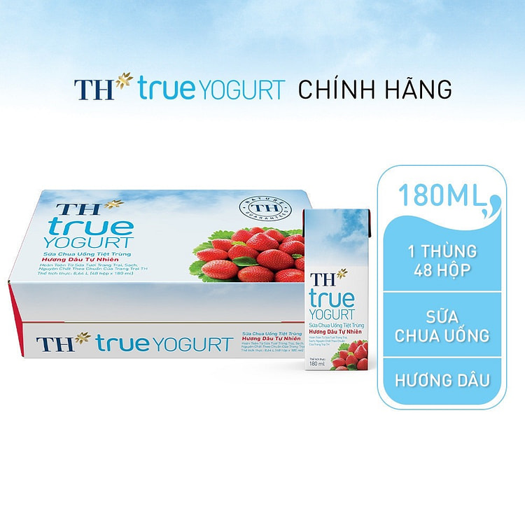TH 真酸奶牛奶草莓味 180ml X 48