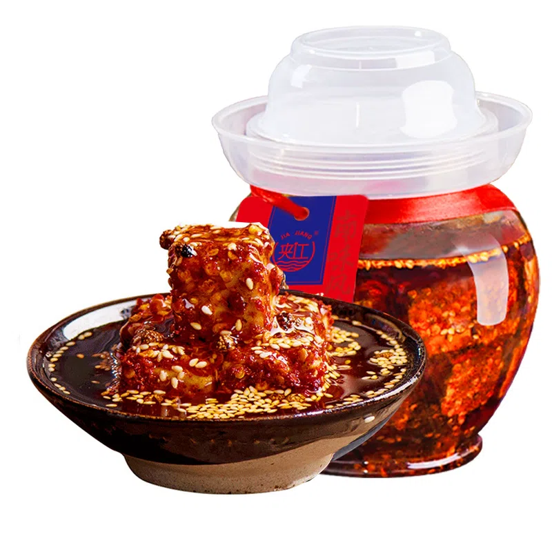 Jiajiang spicy tofu Sichuan specialty intangible cultural heritage southern flavor tofu 700g (with red oil, medium spicy) 700 g