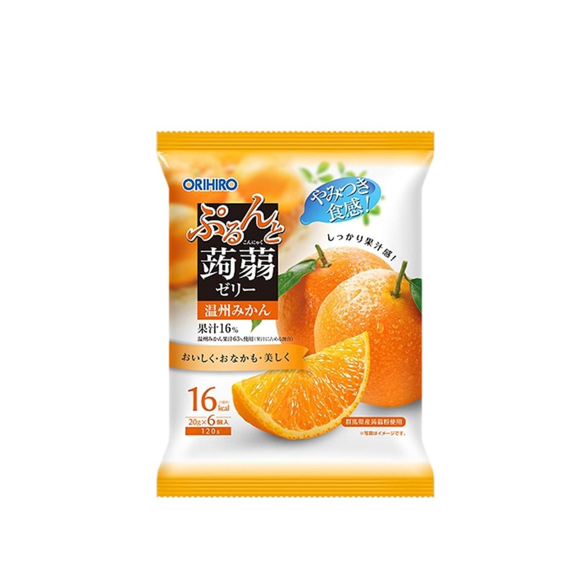 [Japan Direct Mail] ORIHIRO Konjac Inhalable Jelly Orange Flavor 20g*6 Weee!
