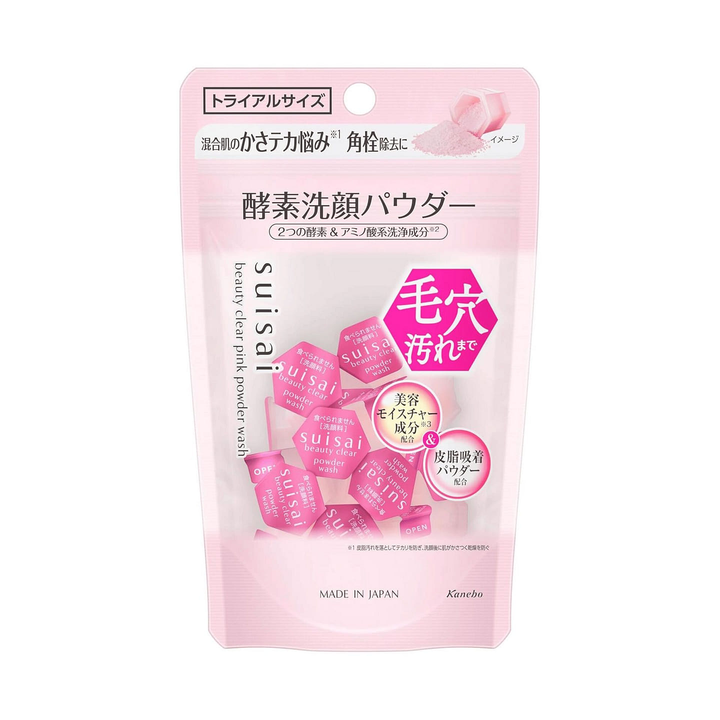Kanebo Suisai Beauty Clear Powder Wash Pink 15pcs 1 each