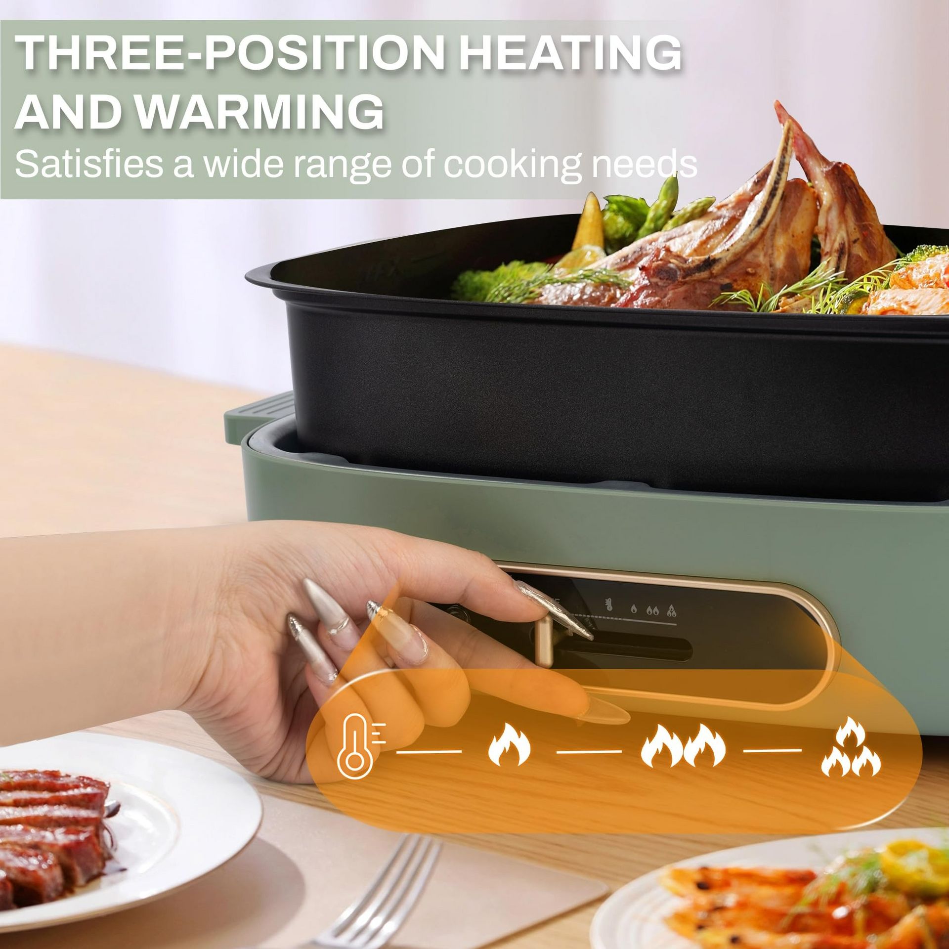 Get 2 in 1 Electric HotPot with Removable Grill Pan Delivered