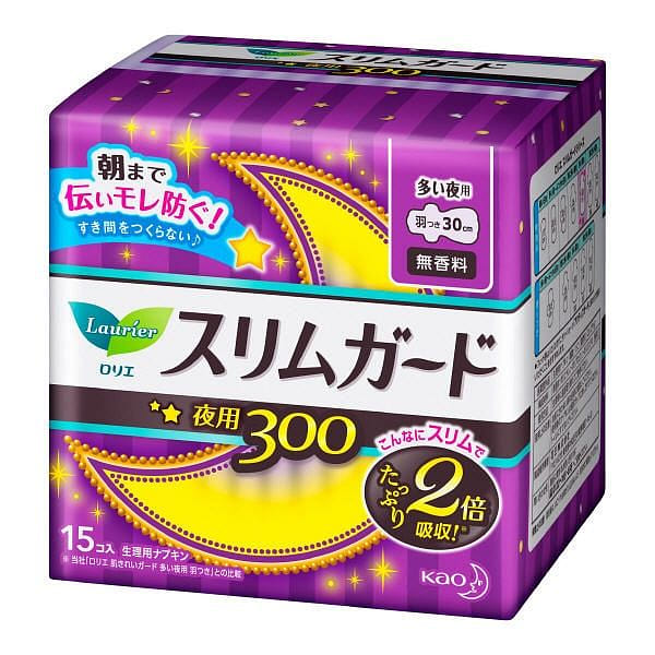 Kao Laurier 30cm Slim Guard Wing Sanitary Pads 15p 1 count