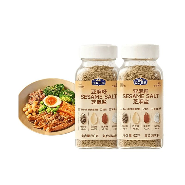 加点滋味亚麻籽芝麻盐调料80g*1瓶 80 克