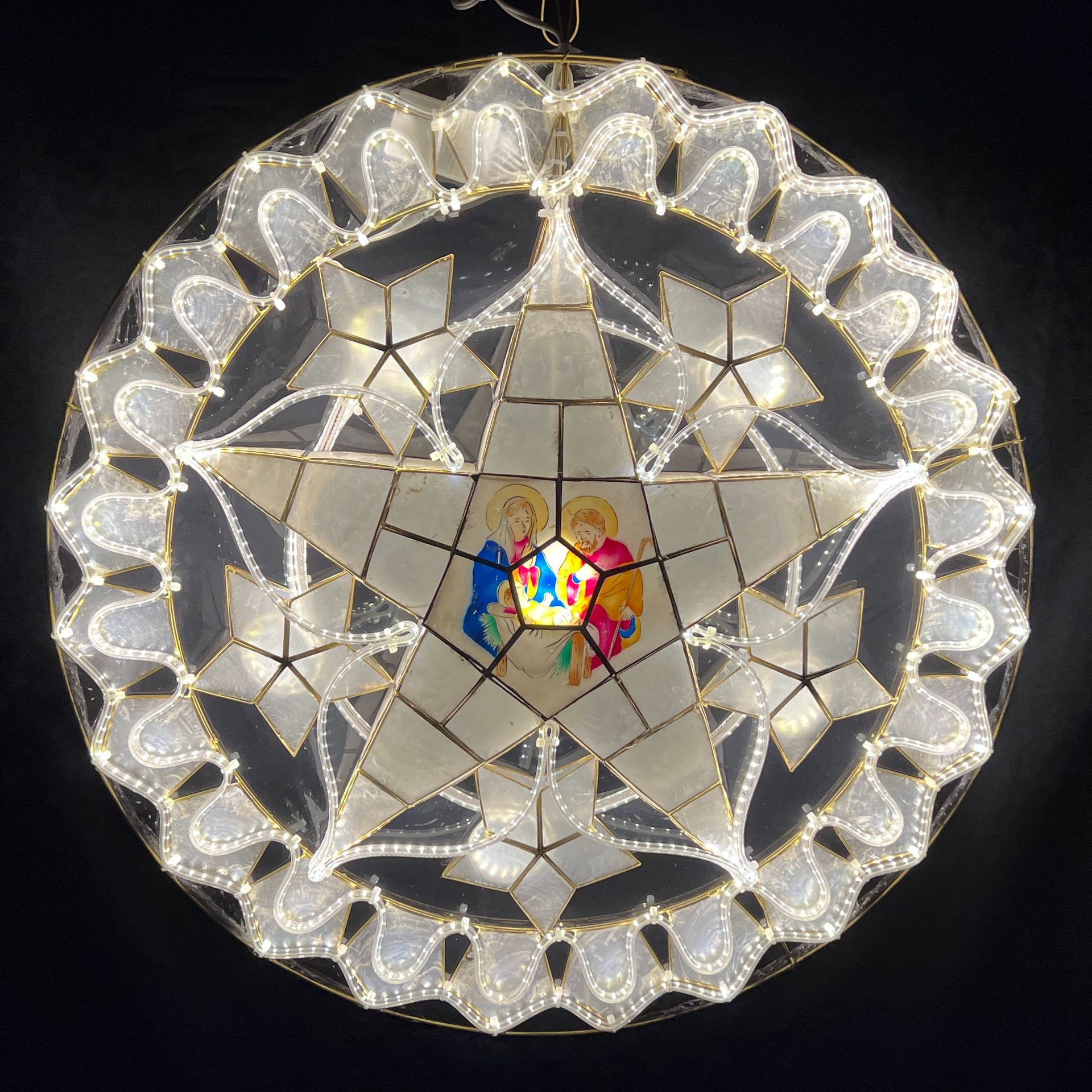 Get Holy Family Warm White Capiz Parol 20