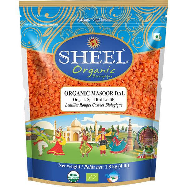 Organic Masoor Dal / Split Red Lentil - 4 Lbs (1.8kg) 1 개