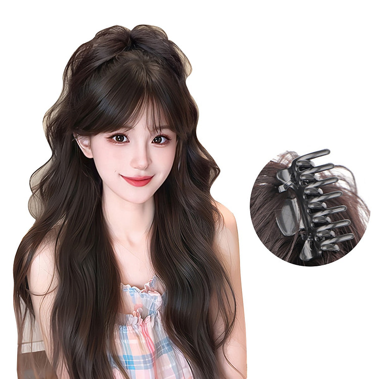 secchic New ponytail wig with high curly hair clip