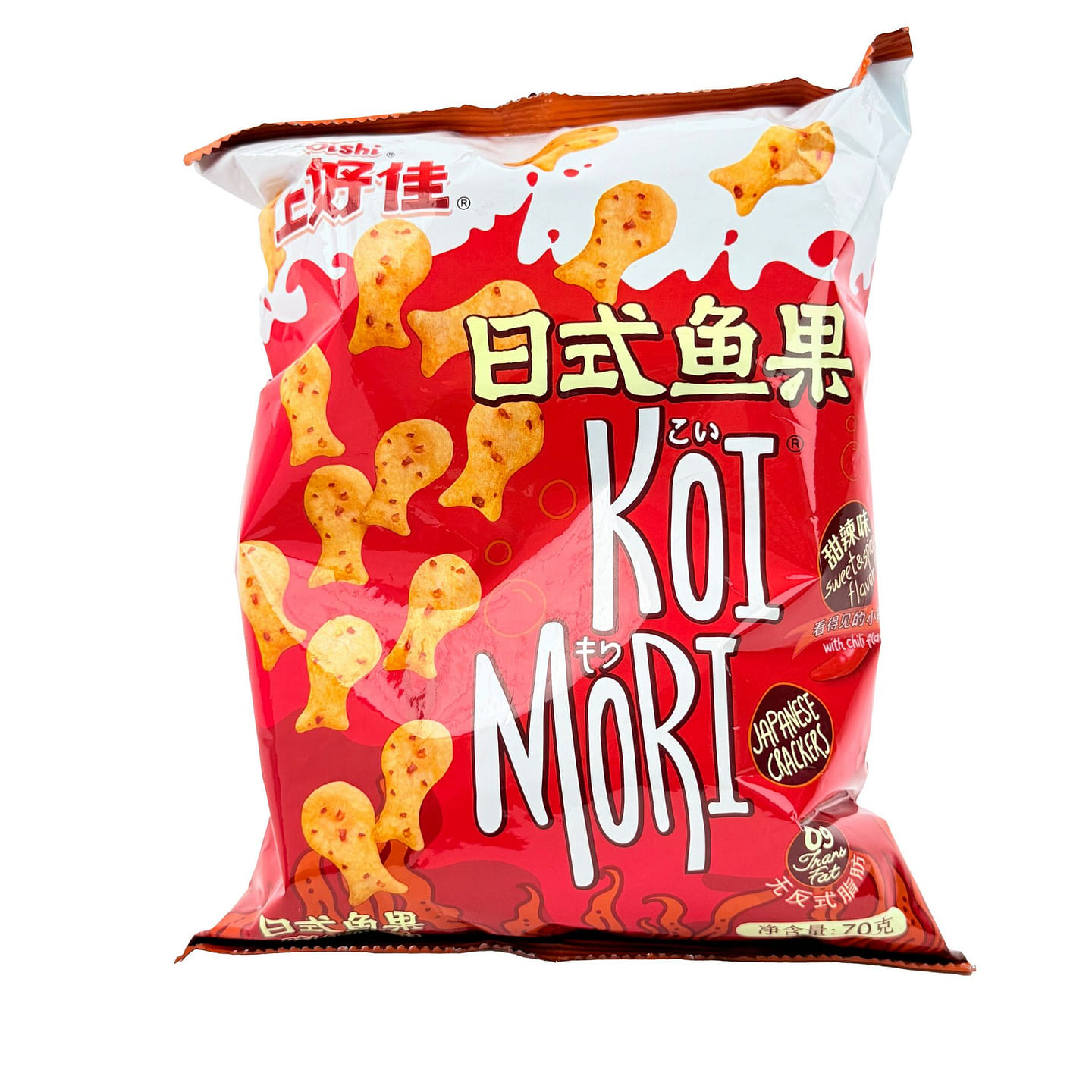 Oishi Japanese Style Fish Snacks Sweet & Spicy 70 g