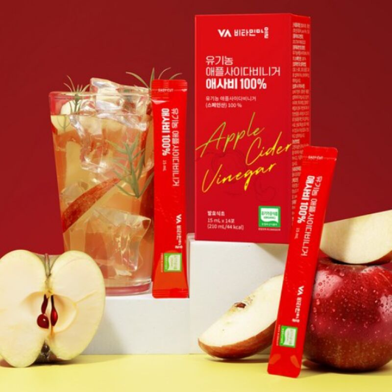 Apple Cider Vinegar 100% 15ml * 14 packets, 1 ea 210 ml