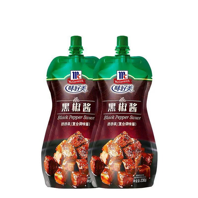 味好美黑胡椒酱黑胡椒汁意大利面酱牛排专用黑椒汁黑椒 230 克