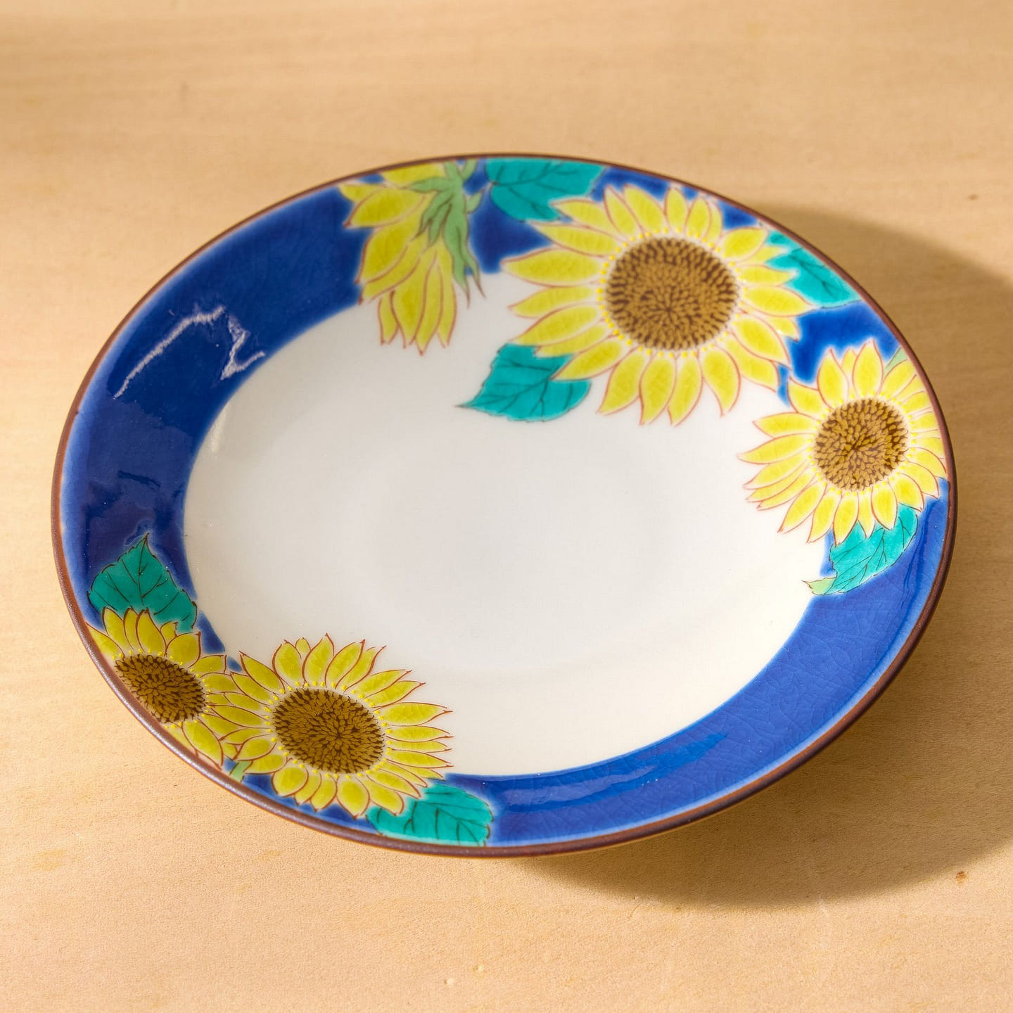 Sunflower Kutani Ware Dish 183 g