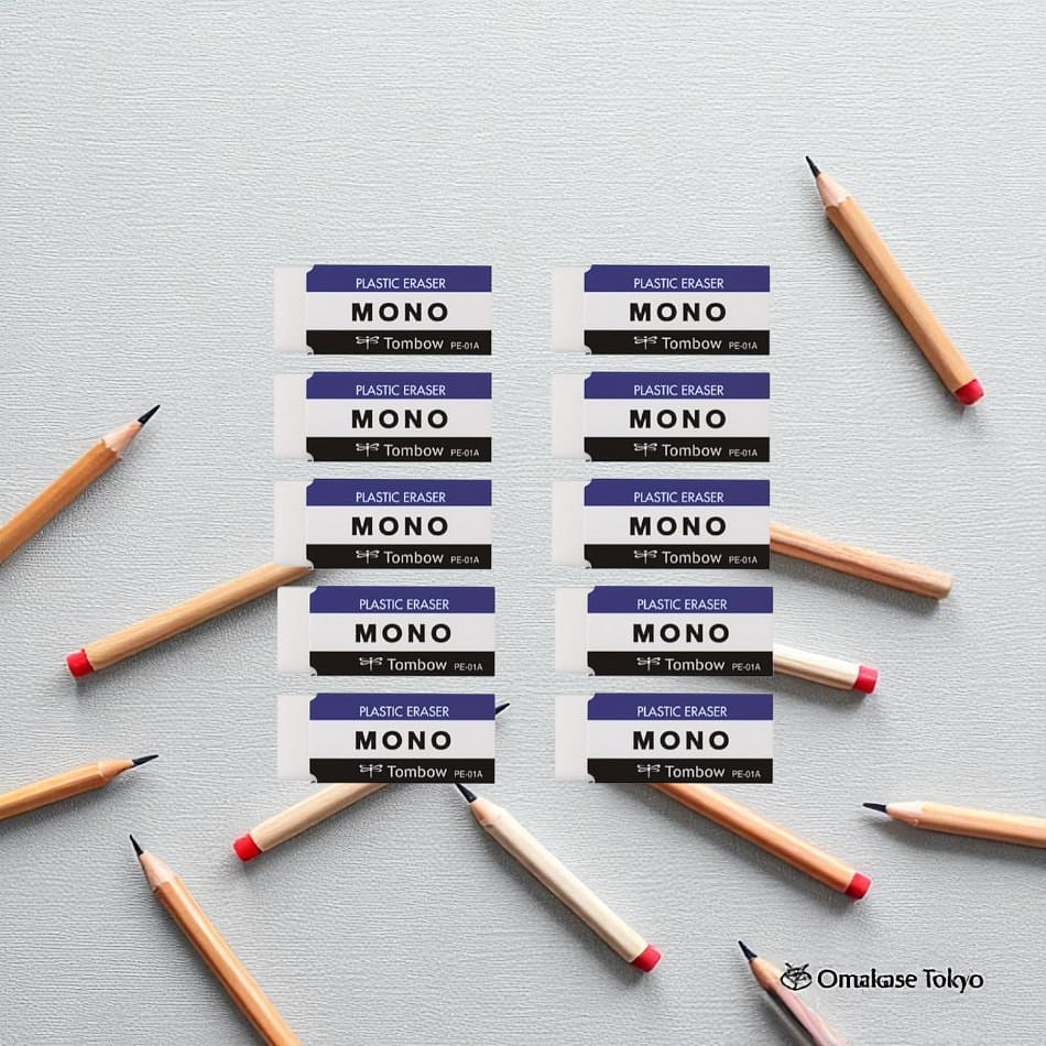Tombow MONO PE01 Eraser 10 Pieces 110 グラム