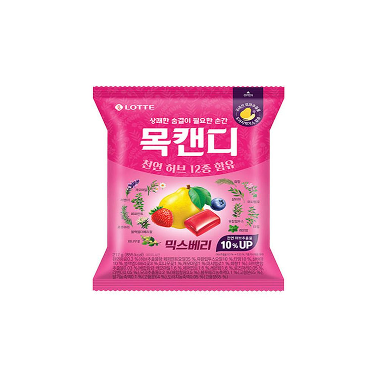 LOTTE Throat Candy Mix Berry Flavor 7.65 oz(217g) 1 each