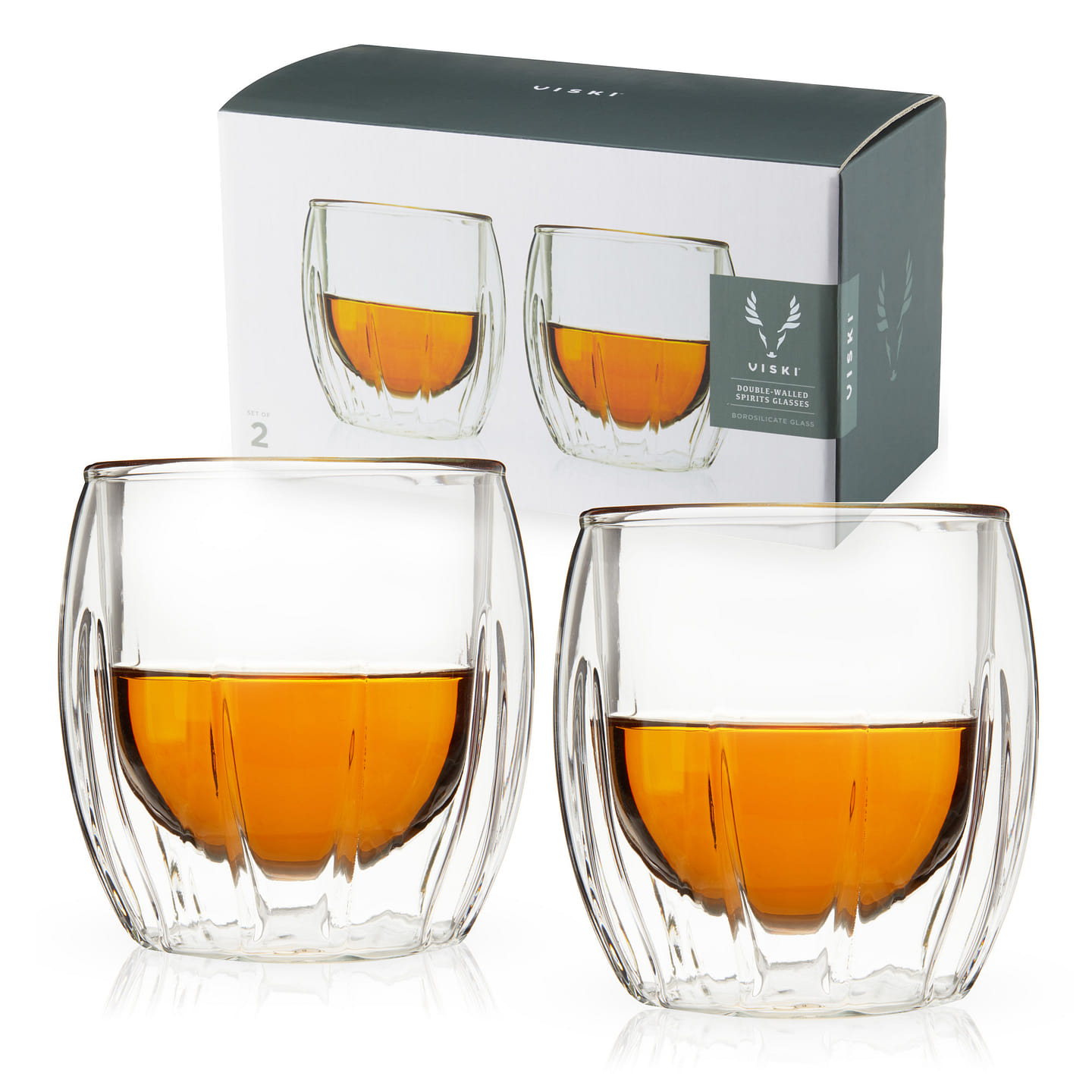 Double Walled Spirits Glass by Viski 2 each
