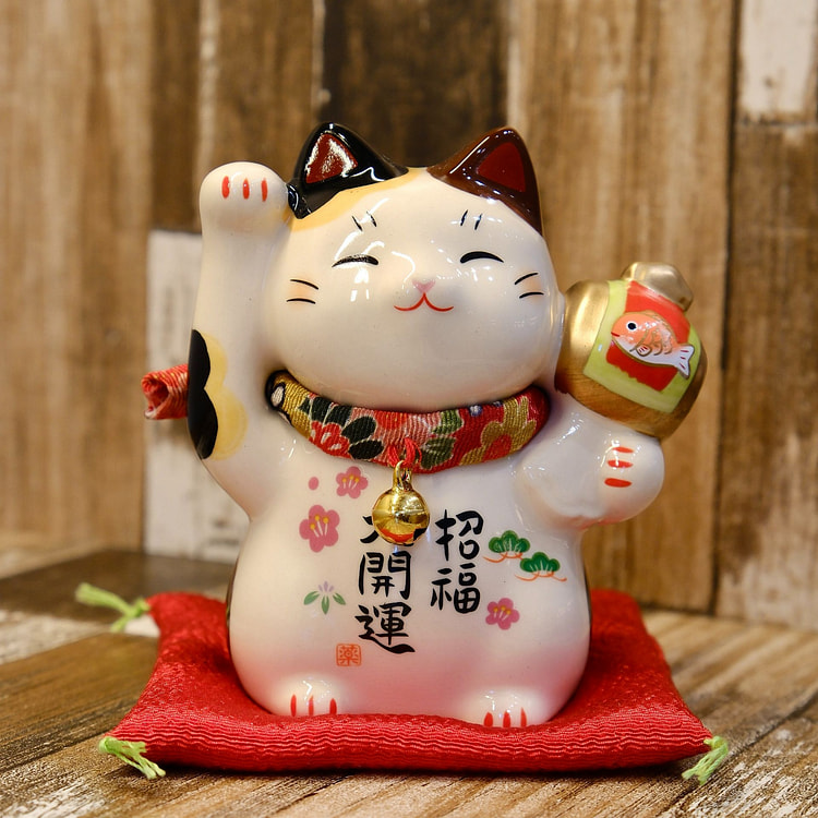 日本 药师窑 H8.5cm 招财猫（礼盒装） 1 个