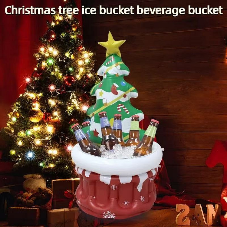 圣诞节充气圣诞树冰桶饮料桶派对装饰 1 份