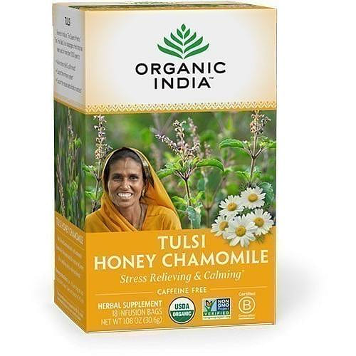 Organic India Tulsi Honey Chamomile Tea , 18 tea bags 18 count