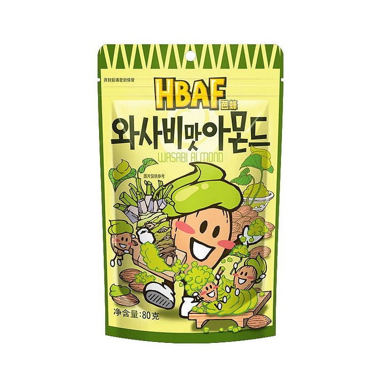hbaf Bafeng Tom Farm Wasabi-flavored Almonds 80g 80 g