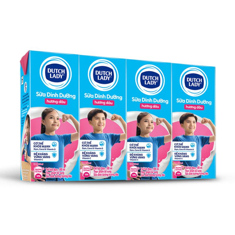 DUTCH LADY STAWBERRY MILK PACK OF 4 - Weee!