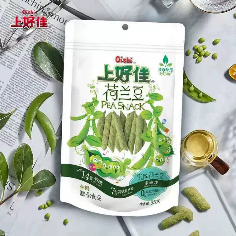 上好佳原味荷兰豆膨化休闲零食网红小吃办公室儿童 95g*1袋