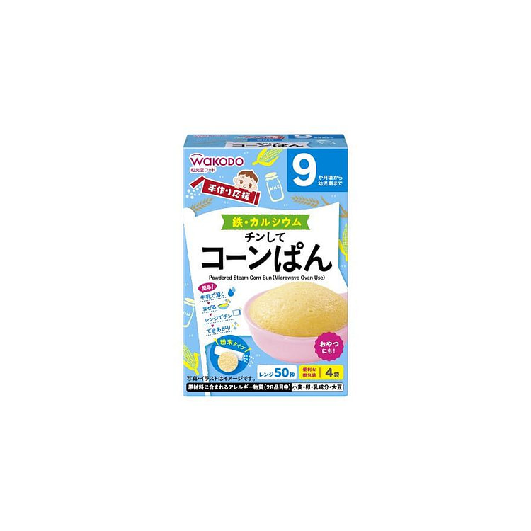 WAKODO 宝宝辅食高铁高钙玉米味蒸糕粉 9M+ 1 份