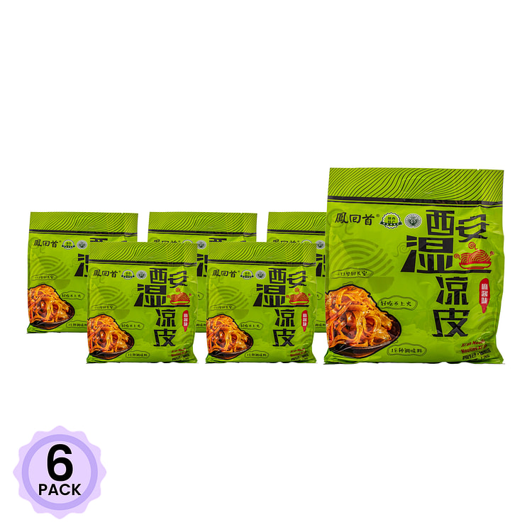 凤回首 麻酱味西安湿凉皮(300g*4包) 1200 克*6 包