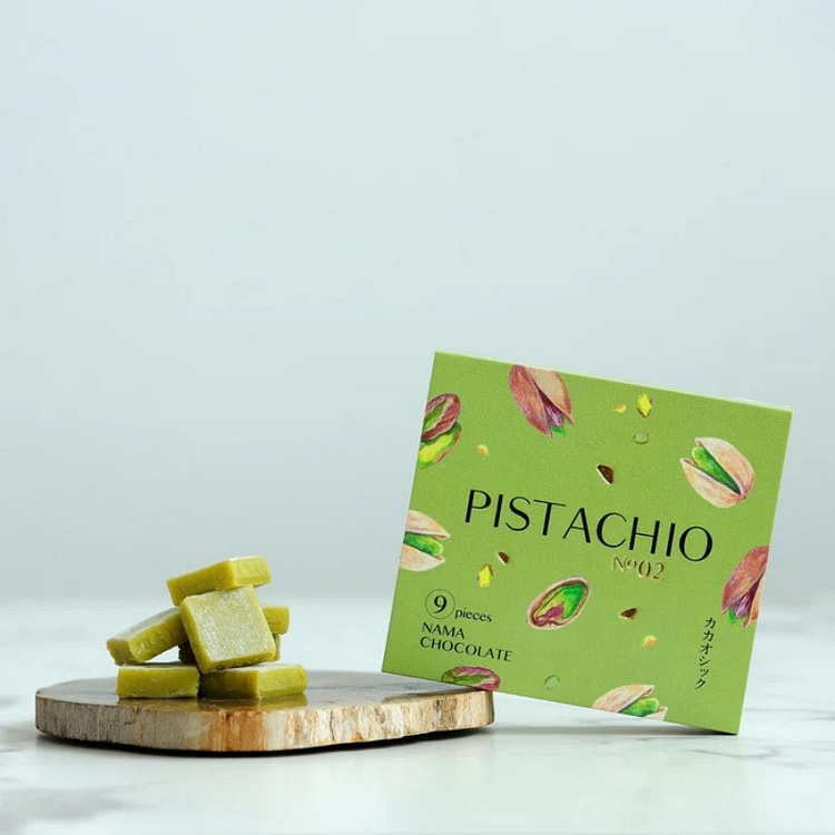 UNE cacaosic raw chocolate pistachio 9 pieces,Delivery within one week