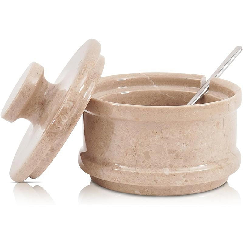 Radicaln Marble Spice Cellar with Lid & Spoon, Ver 1 each