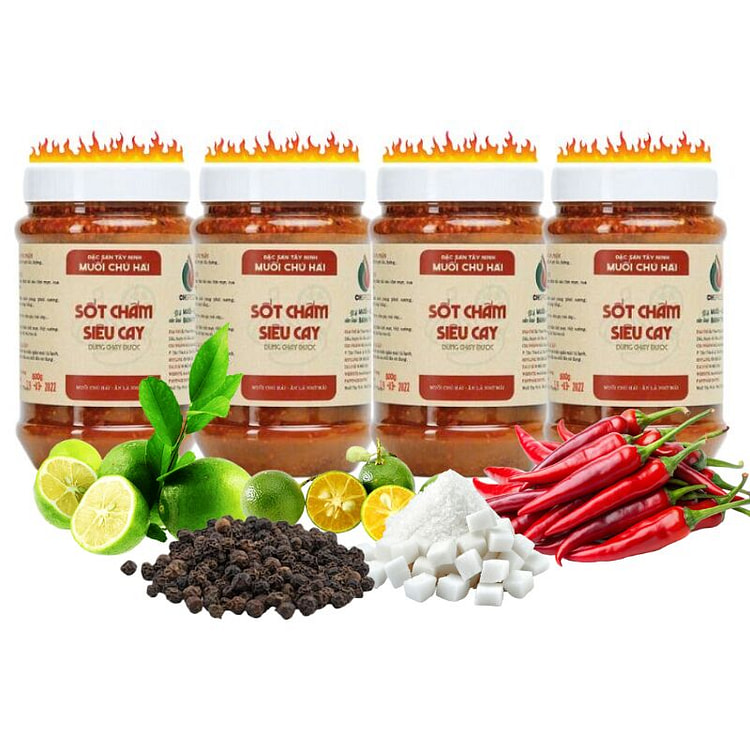 Chú Hải Sốt Chấm Siêu Cay Muối Đậm Đà (Combo 4 Hũ)