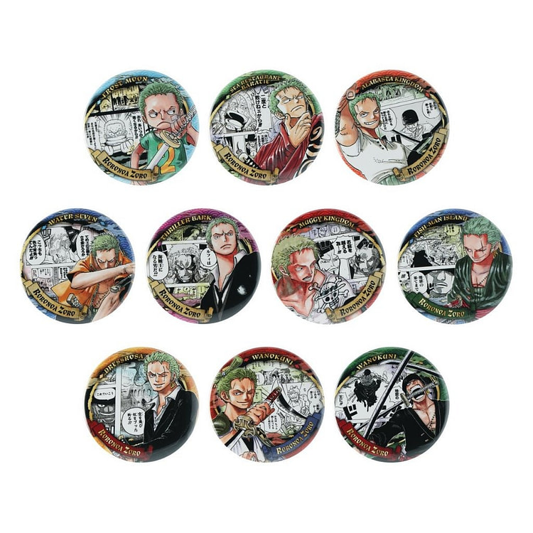 One Piece Zoro Badge Blind Box Vol. 2 (All 10 types / Random 1 included)