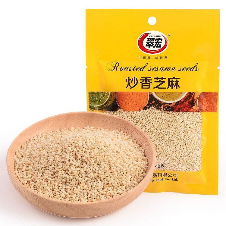 翠宏炒香芝麻白芝麻凉拌菜炒菜干锅冰粉烧烤油泼辣配料 40 克