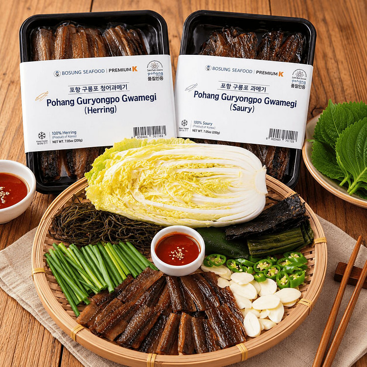 포항 구룡포 과메기 꽁치&청어 200 그램*2 팩