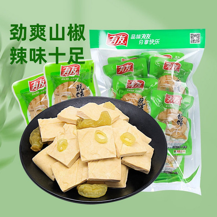 有友 山椒味豆干 独立小包豆腐干即食卤味 1袋 268 克