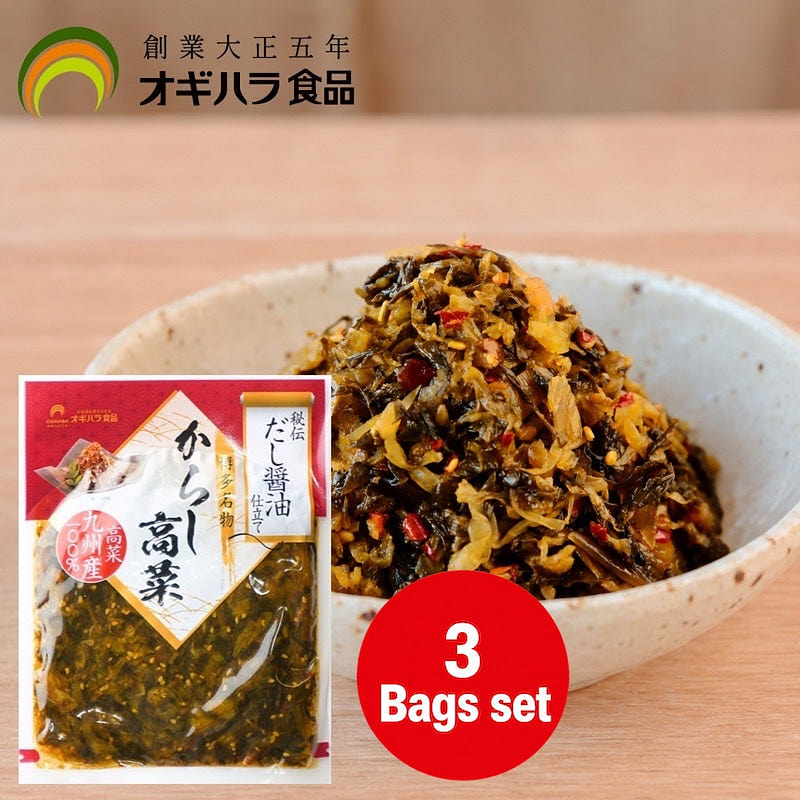 Ogihara Spicy Takana Mustard Greens 100g x3Bags 1 each