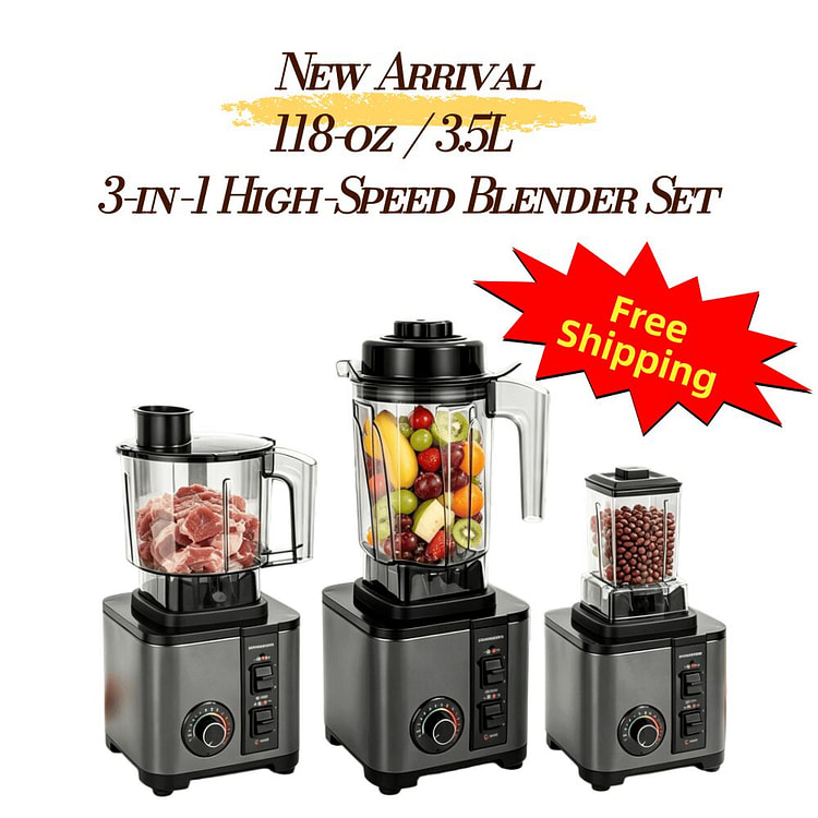 3-in-1 3.5L Large Blender Set with Food Chopper 1 bunch