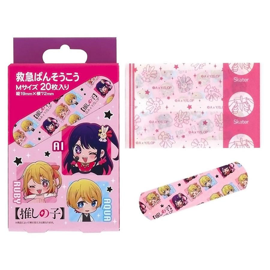 Skater Oshi no Ko Cute Aid Bandages (Size M) 20 count
