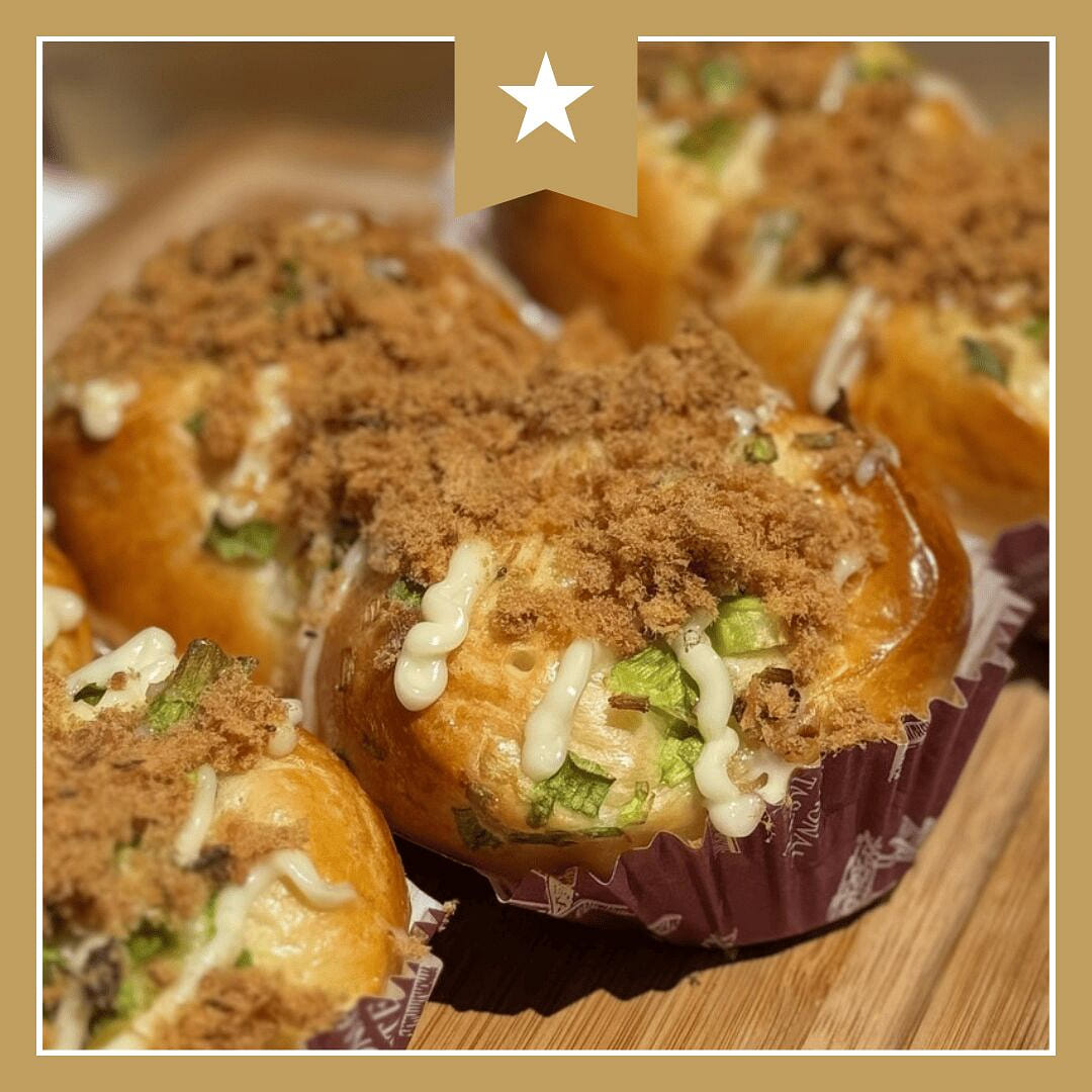 Sunmerry Bakery Cafe - Pão de porco desfiado com cebolinha 3,5oz 1 unidade